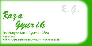 roza gyurik business card